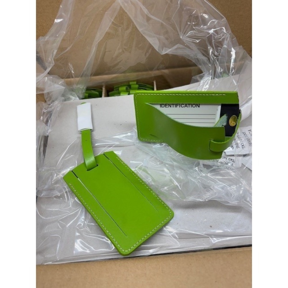 Wholesale Case of 100 Lime Green Luggage Tags